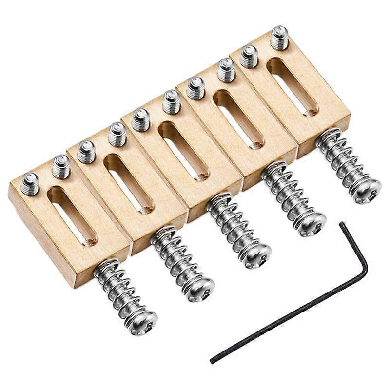 6 Set Bridge Saddle for Solid Brass (Silver)
