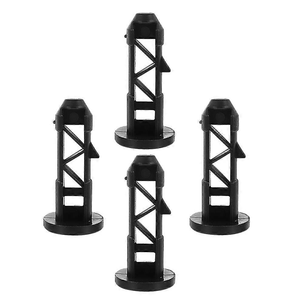 Trash Bin Locking Trash Can Lid Latches for 4Pcs Black Plastic Accessories