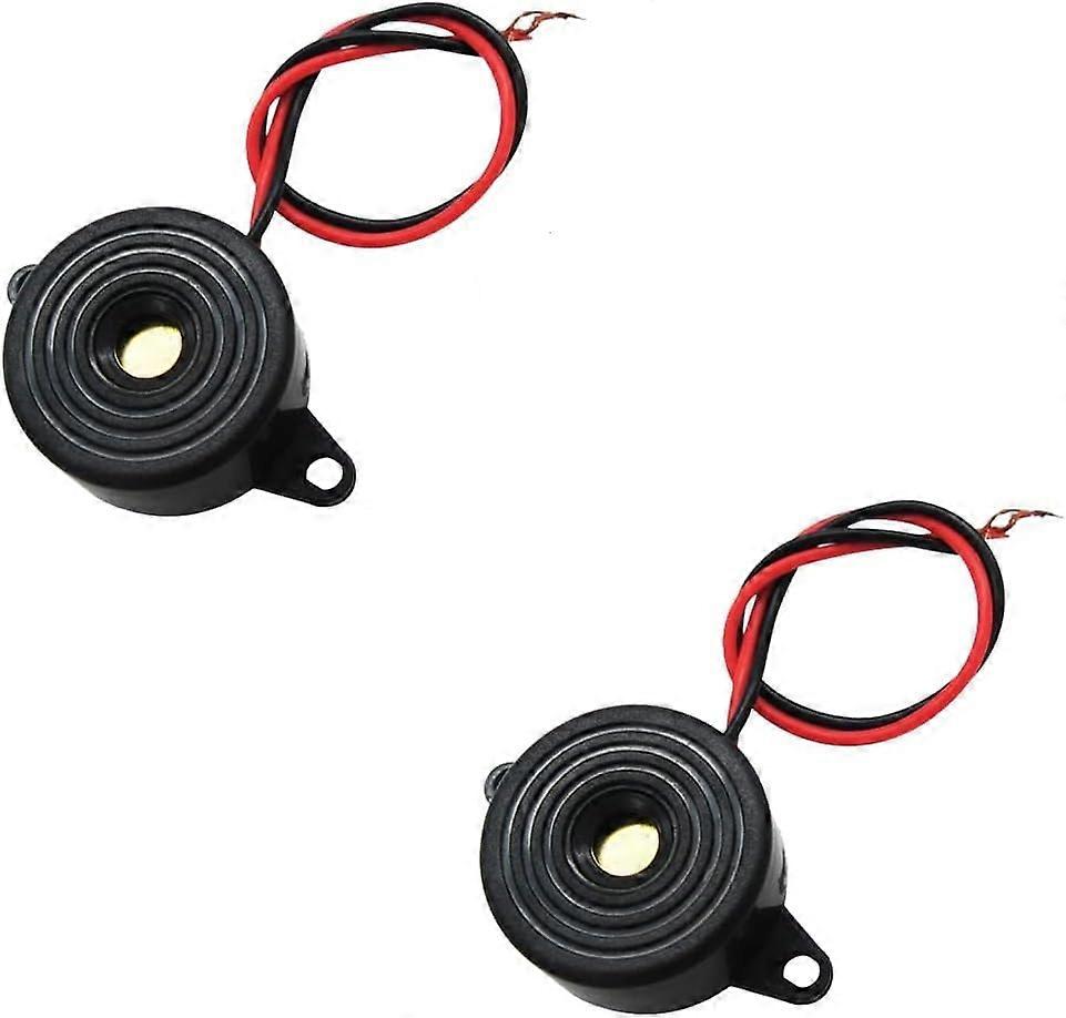 2 Pcs Piezo Electronic Buzzer Alarm 324V DC Wide Voltage Continuous Tone for Physics Circuits