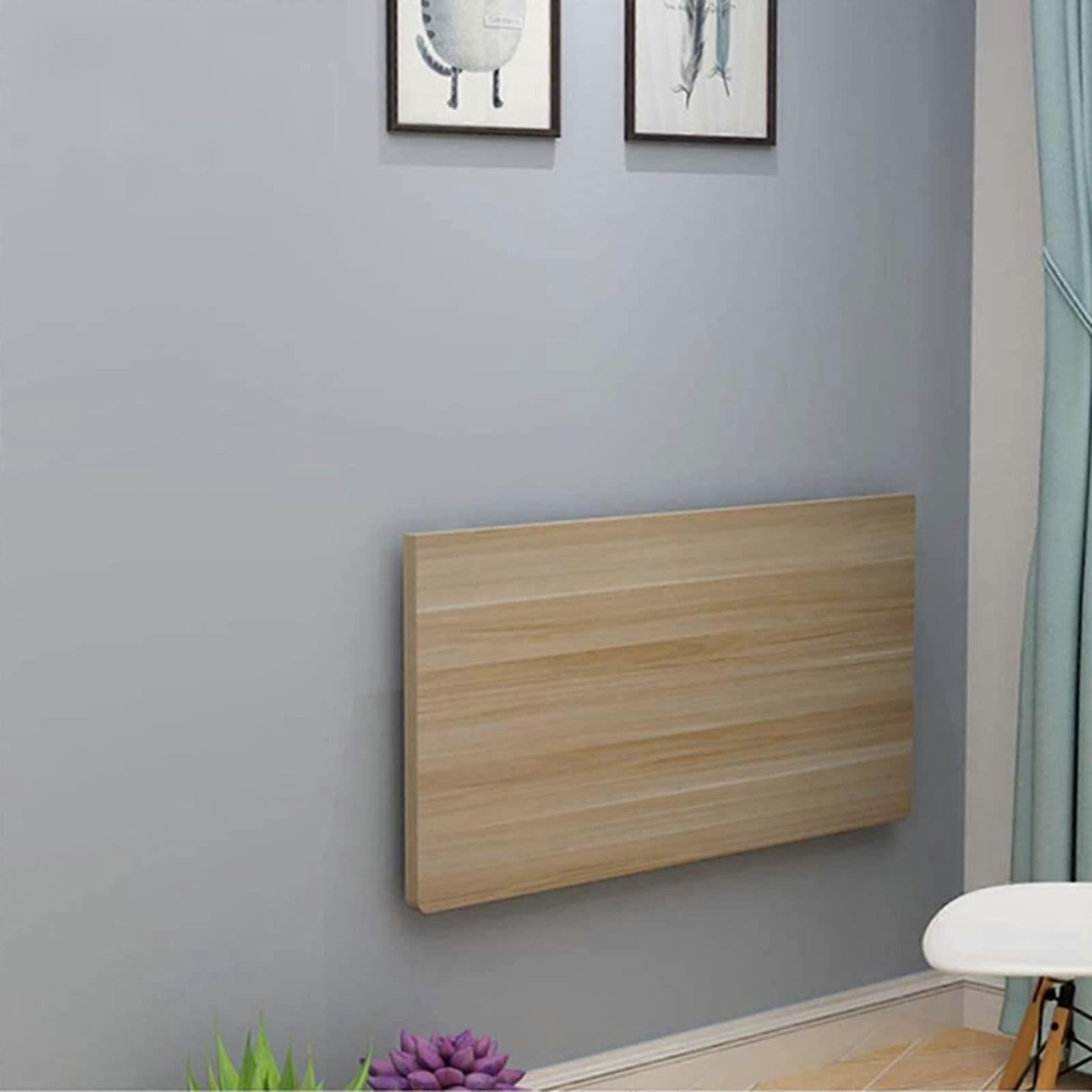 Folding Wall Mounted Table 60x40cm Space Saving Drop Leaf Desk for Kitchen Dining or Home Office