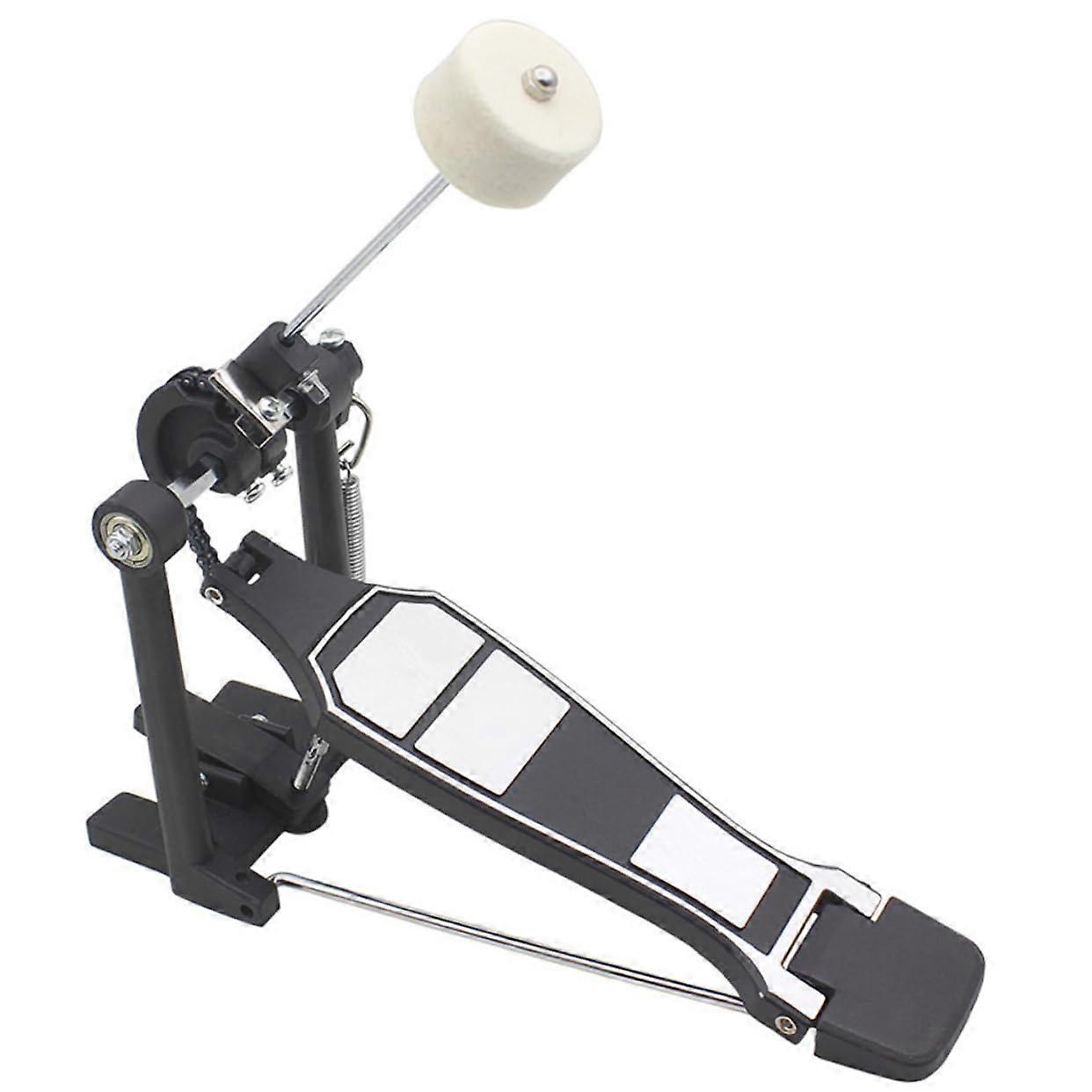 Single Electronic Bass Drum Pedal with Smooth Action and Adjustable Angle for Drum Kit Performance