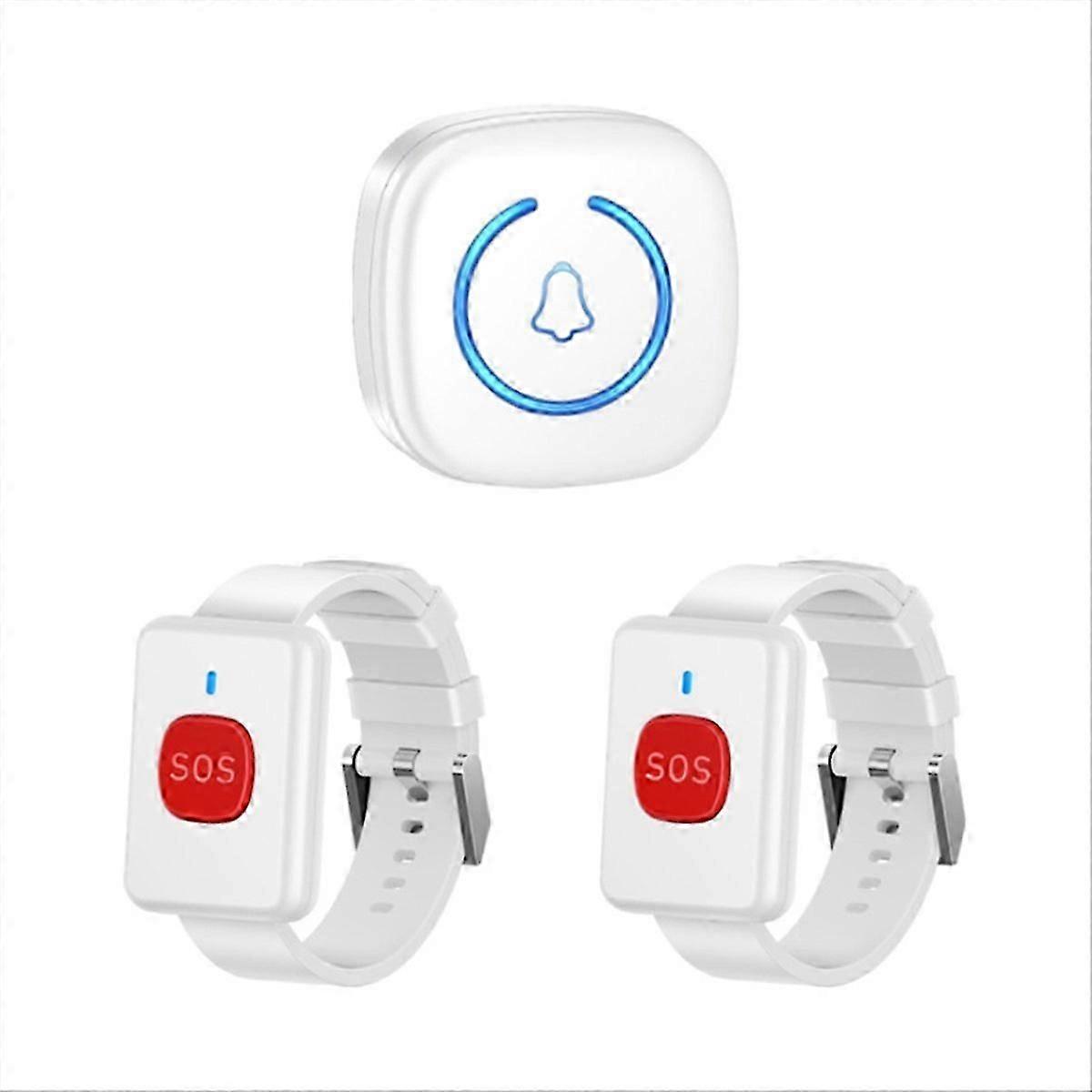 Wireless Watch Button for Kids Elderly Patient Call System US Plug,A