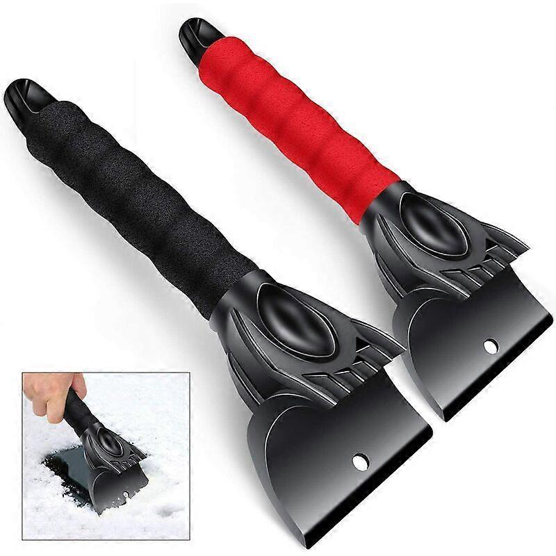2 Pack Car Windshield Ice Scraper - Black and Red