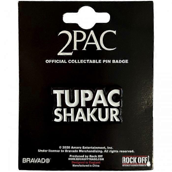 Tupac Shakur Pin Text Logo Badge
