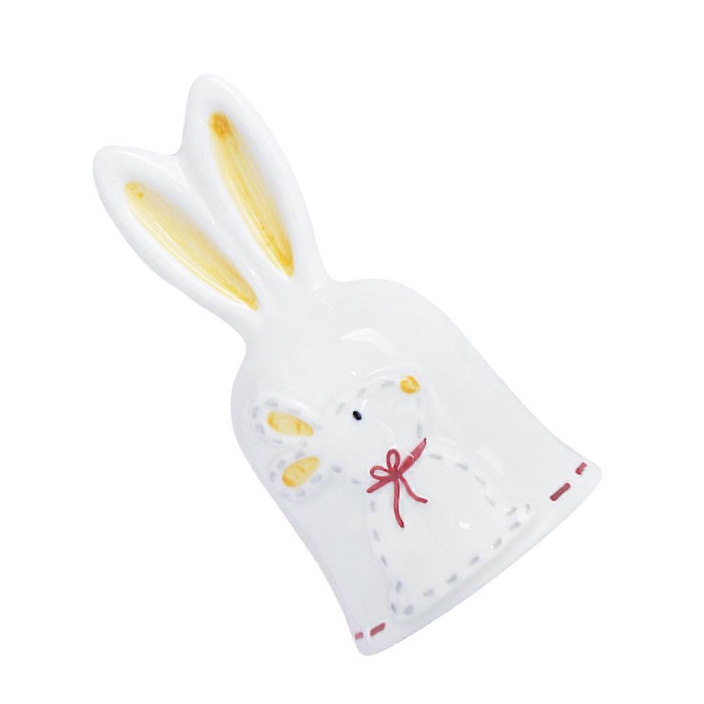 Easter Rabbit Ceramic Table Bell for Customer Service 1Pcs