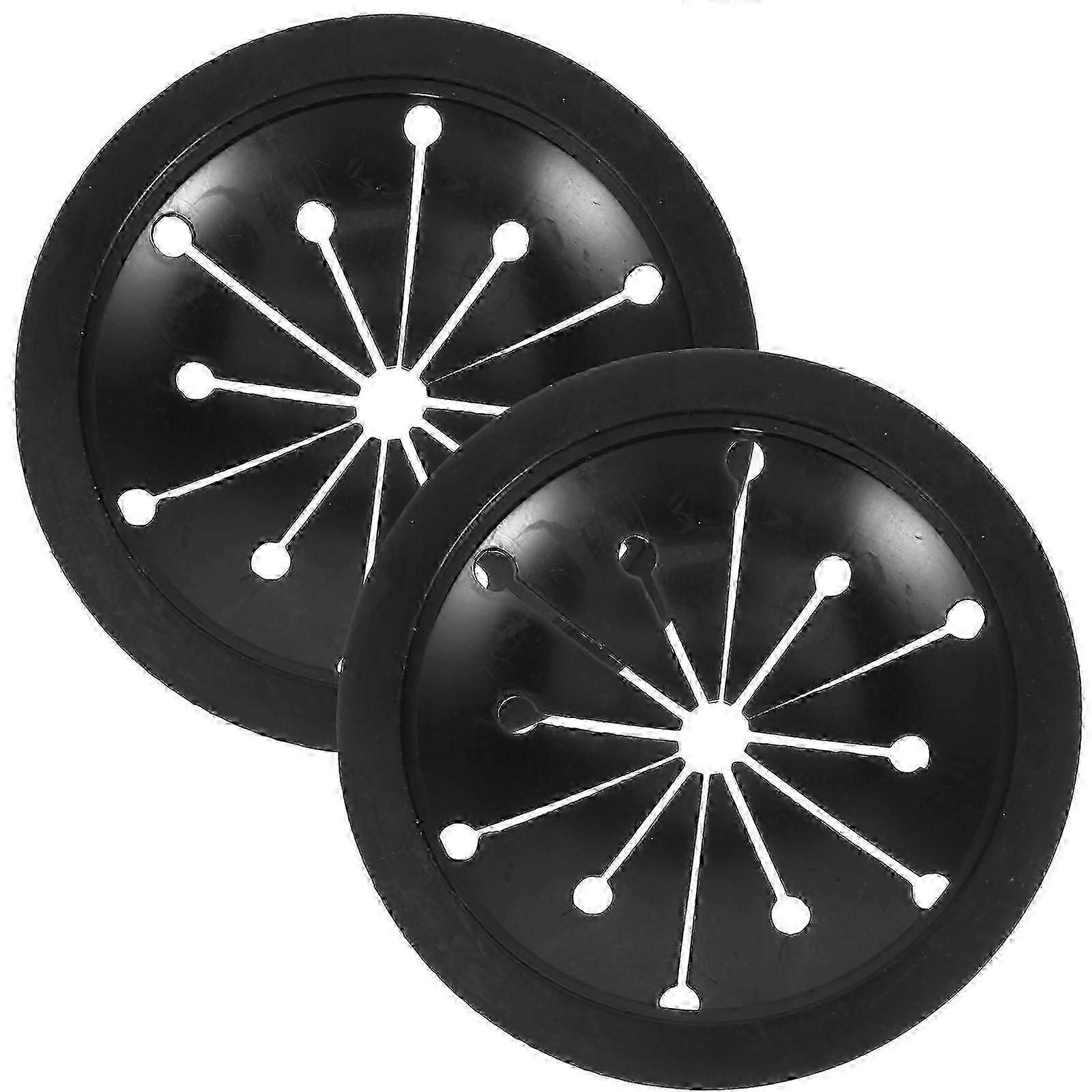 Garbage Disposal Guard Black 2Pcs For Kitchen Use