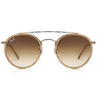 Ray-Ban RB3647N 907051 Full Rim Copper Brown Unisex Aviator Sunglasses UV2 Original