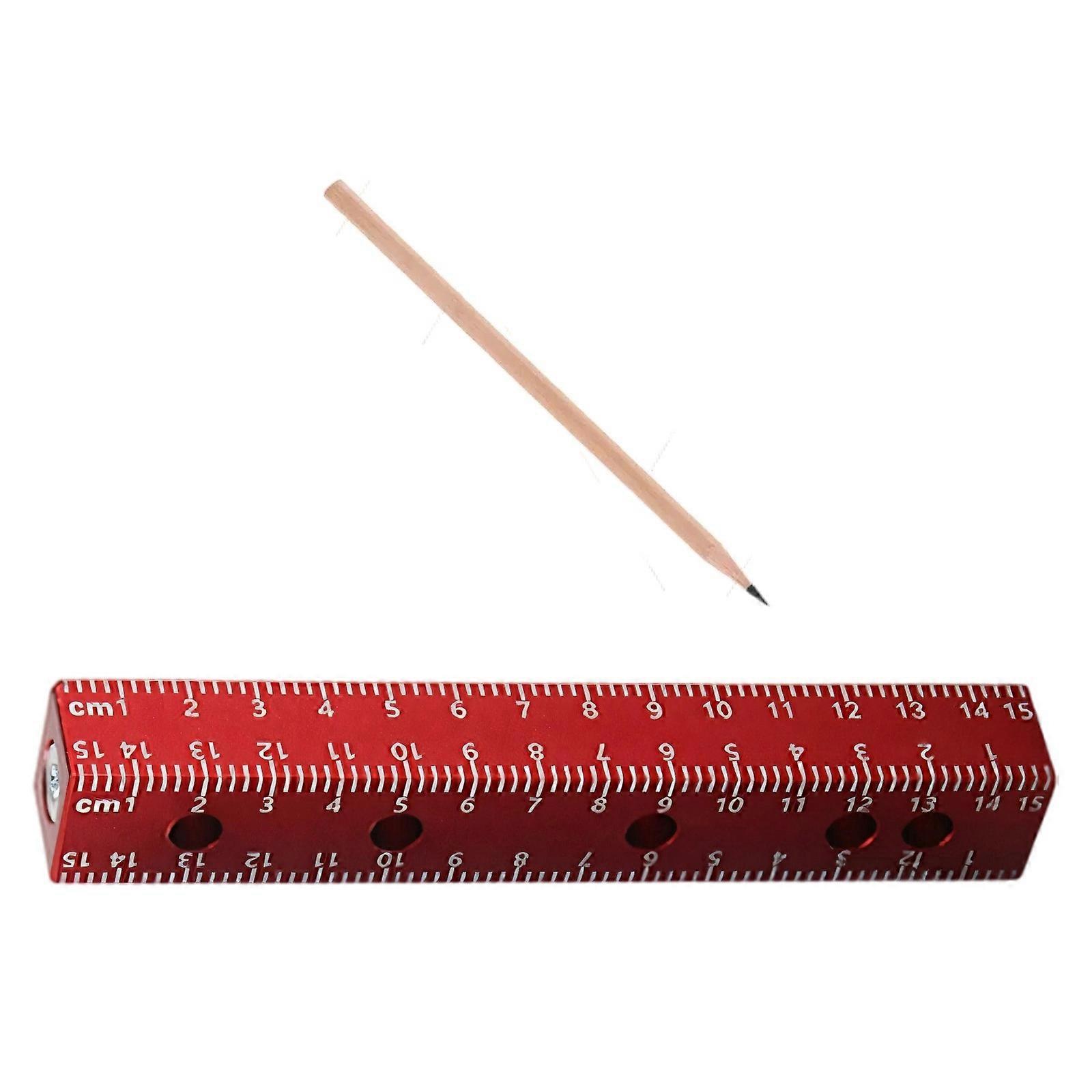 Multifunctional Handheld Drill Guide, Drilling Jig Measuring Device For Precise Hinge And Joint Alignment  Red