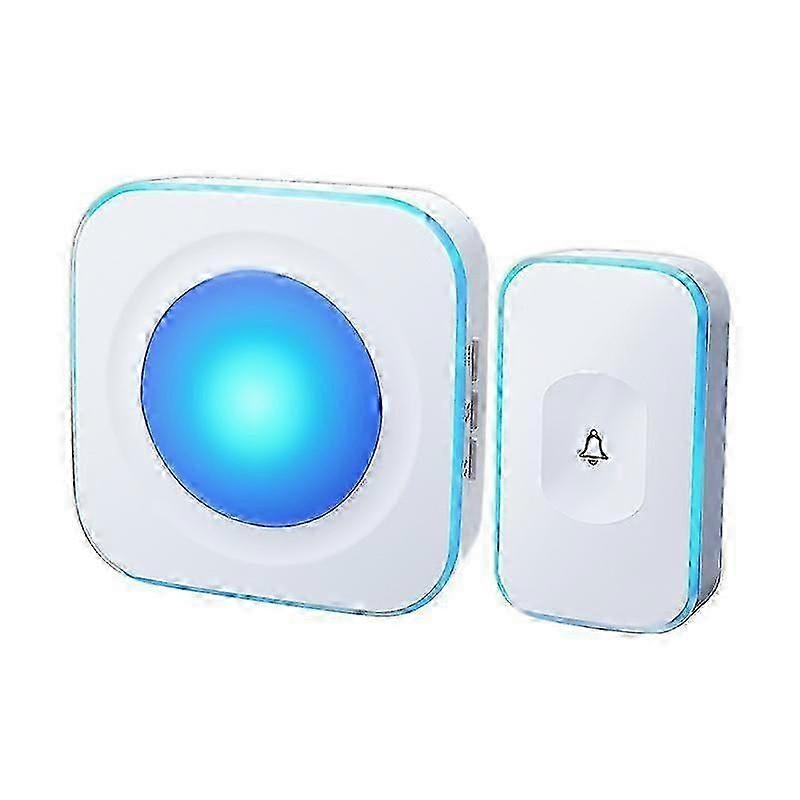 Wireless Doorbell for Hearing Impaired, Visual & Vibrating Alert System, 36 Melodies, 4 Volume Levels, 1000ft Range, Battery Operated