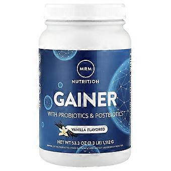 MRM Nutrition, gainer z probiotykami i postbiotykami, wanilia, 3,3 lb (1,512 g)