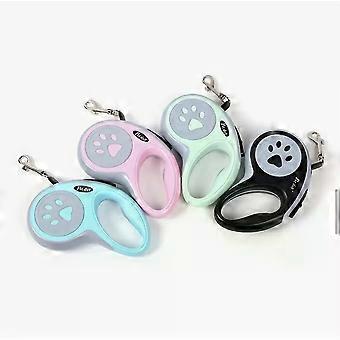 3M Retractable Dog Leash with Paw Print Design - Ideal for Medium & Small Breeds