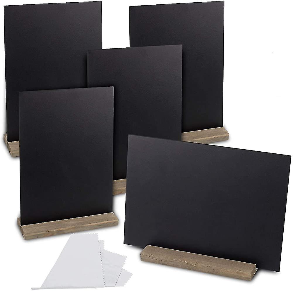 Mini Chalkboard Signs Double Sided Small Blackboard Message Tabletop Board With