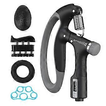 5Pcs/Set Grip Strength Trainer with Counter 10-100KG Adjustable Grip Ring Ball Finger Stretcher Hand Grip Power Forearm Strengthener Fitness Equipment