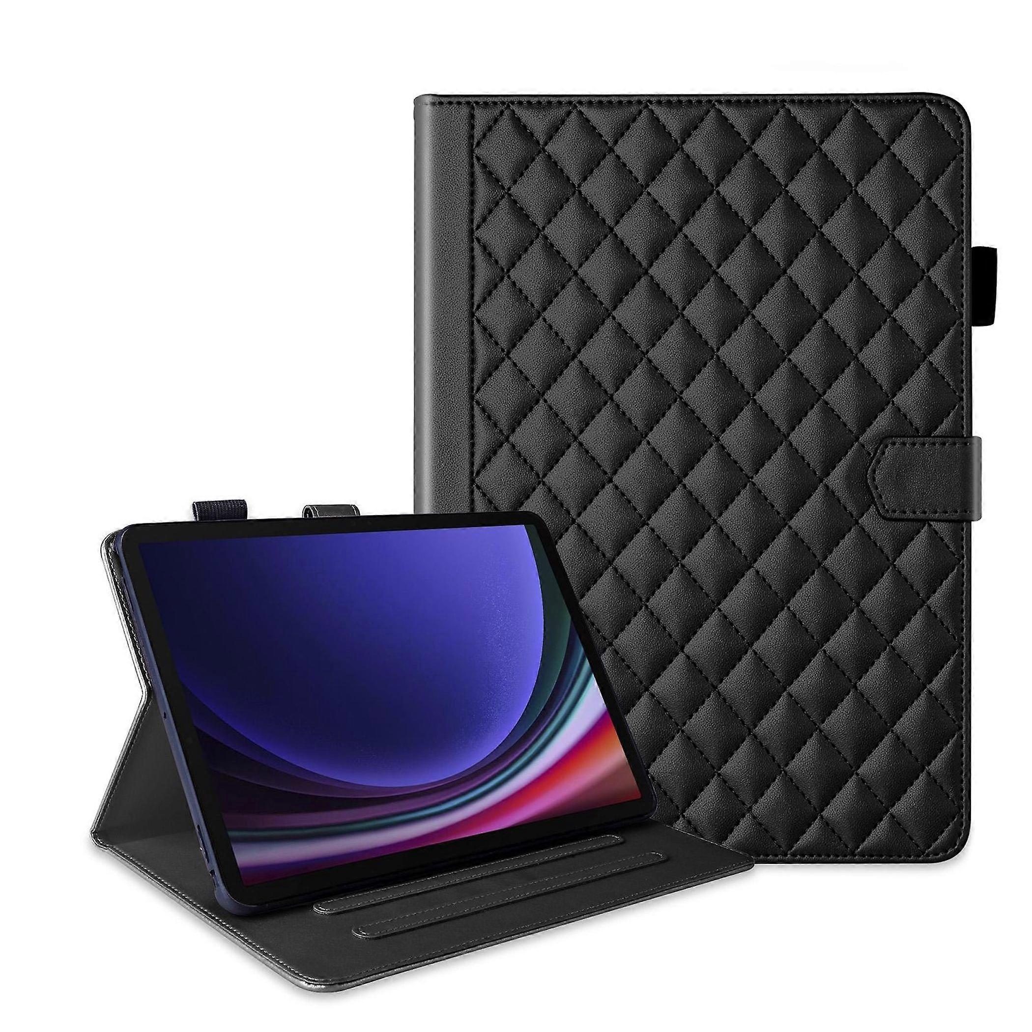 Faux leather case for Samsung Galaxy Tab S10 FE Plus with stand function, black