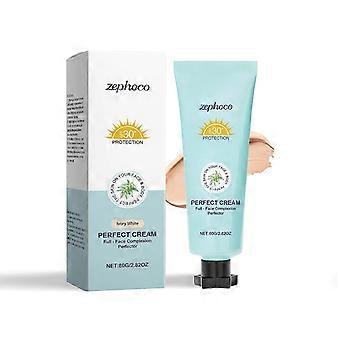 Ivory White Moisturizing Foundation with Sun Protection  Lightweight, Matte Finish, Sweat-Resistant, Long-Lasting, All-in-One Concealer & Moisturizer