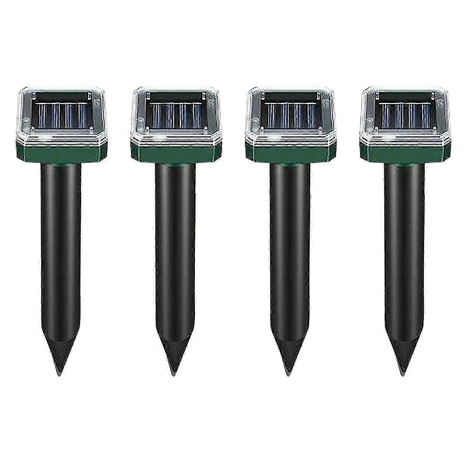 4Pcs Solar Powered Rodent Repeller Rectangular Waterproof Ultrasonic Breeding