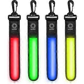 4pcs LED Glowing Reflective Safety Strap, Luminous Sports Alert Hand Belt Pendant