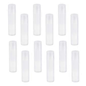 25 transparente, leere Lippenbalsam-Tuben mit Deckel zur Aufbewahrung