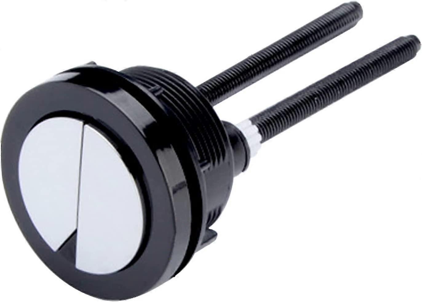 2pcs Toilet Flush Push Button 48-57mm Opening Black Double Button