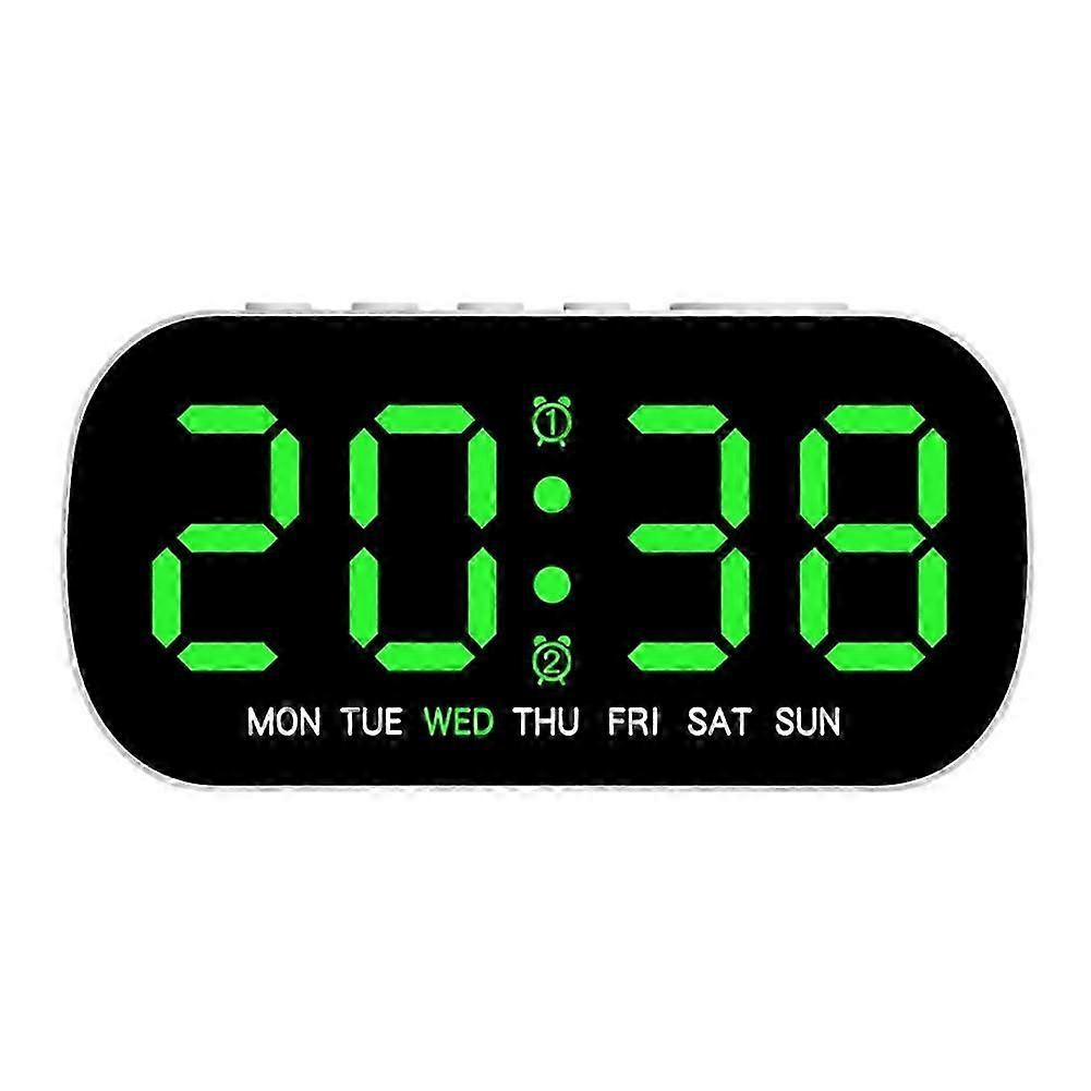 Adjustable Brightness Electronic Clock Simple Multifunctional Alarm Clock LED Digital Clock Date and Temperature Display