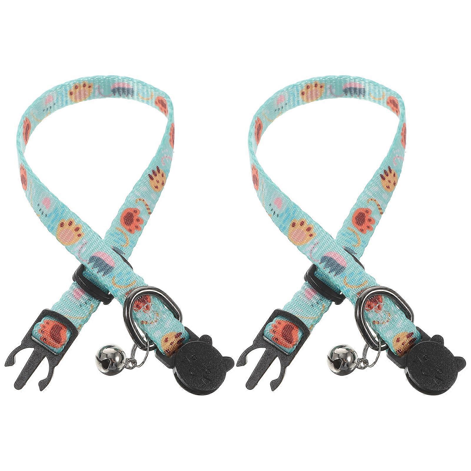 Cat Collar Breakaway for Kitten 2Pcs Adjustable Sky- Collar