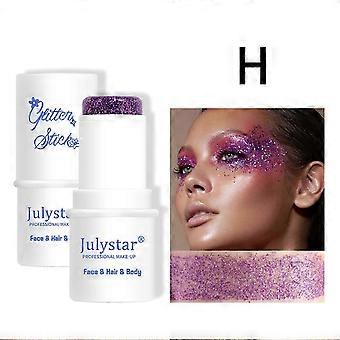 Gel de Glitter Chunky para Pelos do Corpo do Rosto, Palito de Glitter Corporal, Gel de Glitter de Maquiagem Multiuso à Prova d'Água