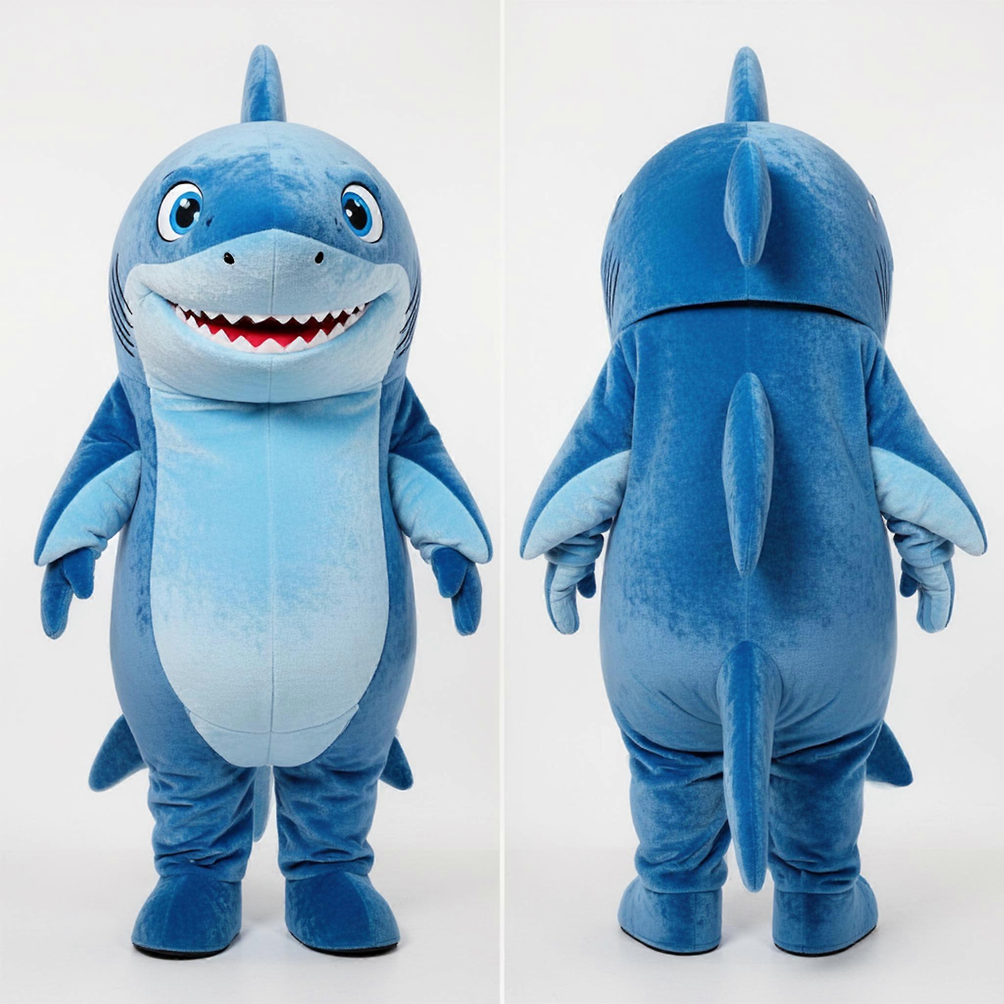 MASTICOT Azure Blue Imposing Megalodon Mascot