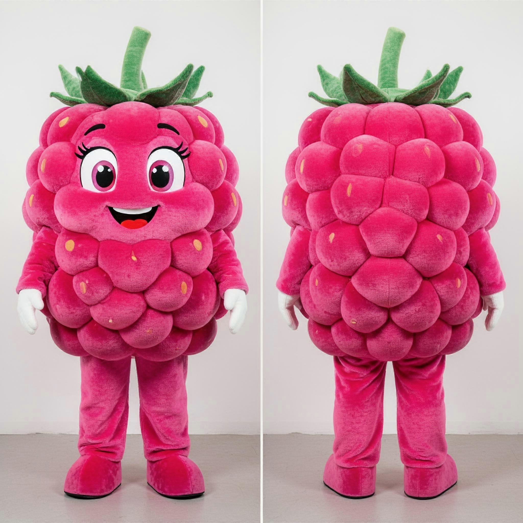 MASTICOT Velvet Pink Rounded Raspberry Mascot