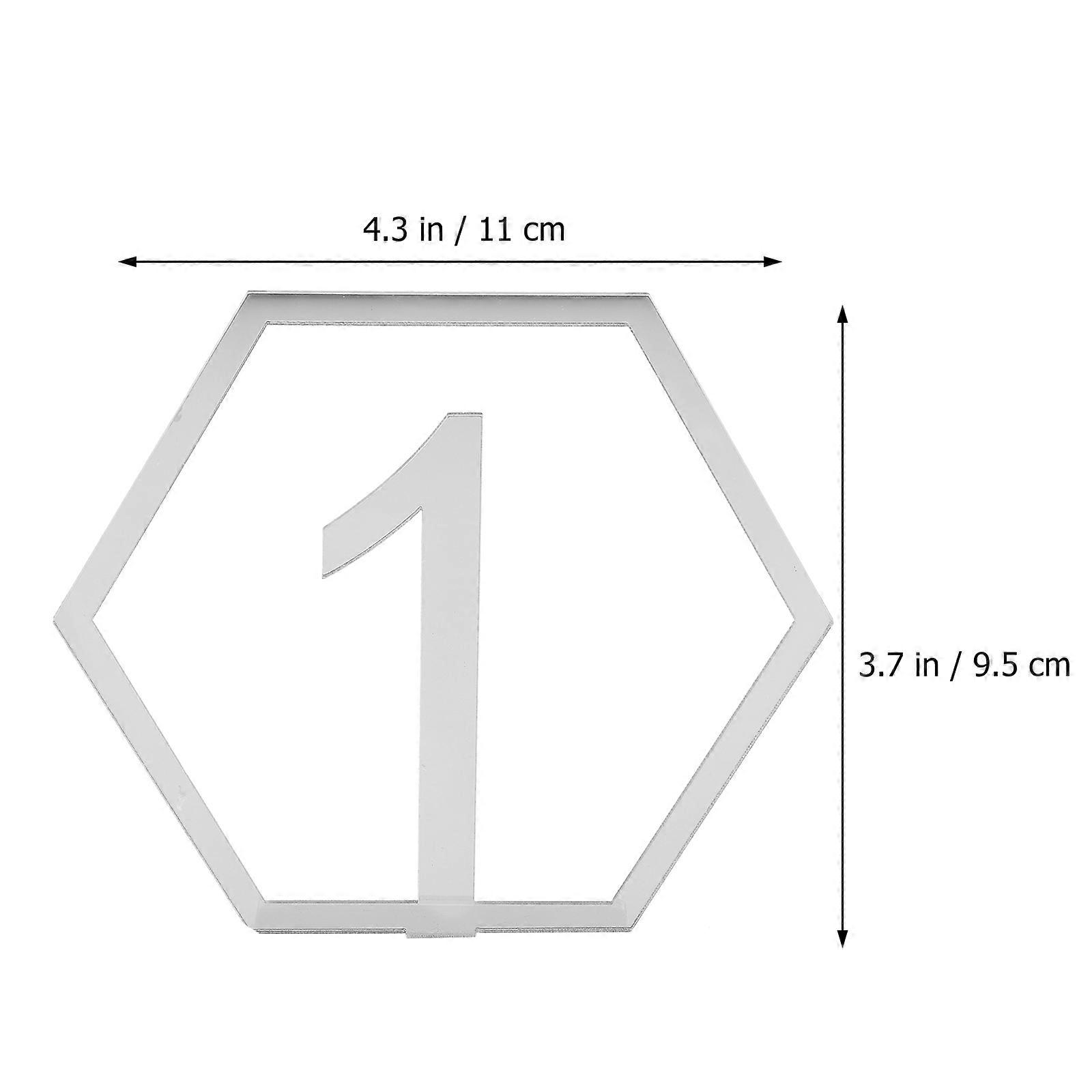 Digital Wedding Table Numbers Acrylic Set for Reception Decoration 20Pcs