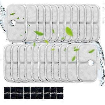20 Pack Water Fountain Replacement Filters, Plastic, Gray & Black, Compatible with Petlibro Cat Water Fountain PLWF005 PLWF115 PLWF105