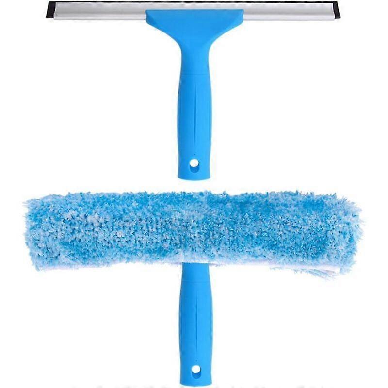 Professional Window Squeegee with Microfiber Brush, 25 cm Wide