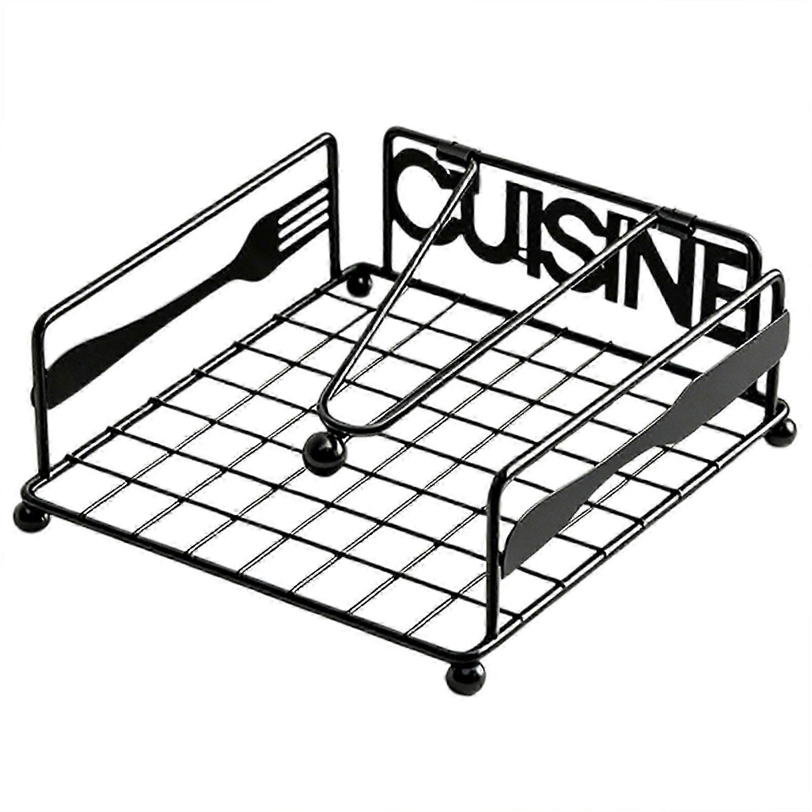 Sturdy Squared Iron Napkin Stand