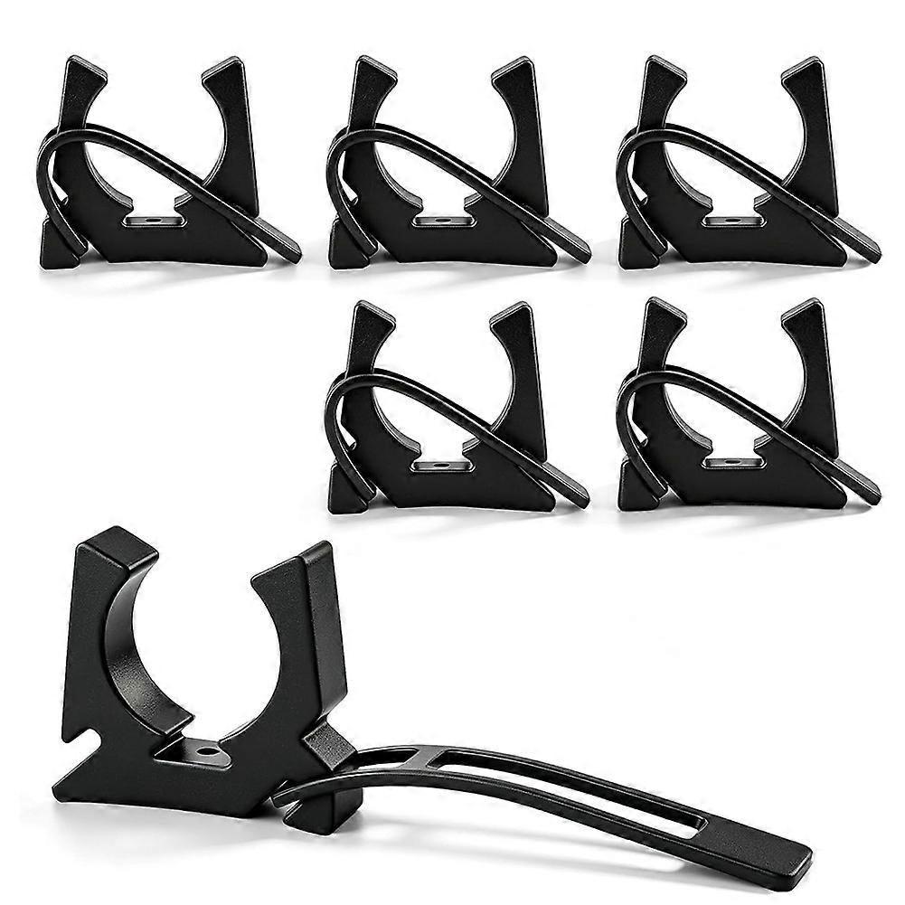 6 Pack Boat Hook Holder with Quick Release Strap, Marine Oar Mount Clips, Replacement for Spring Clips