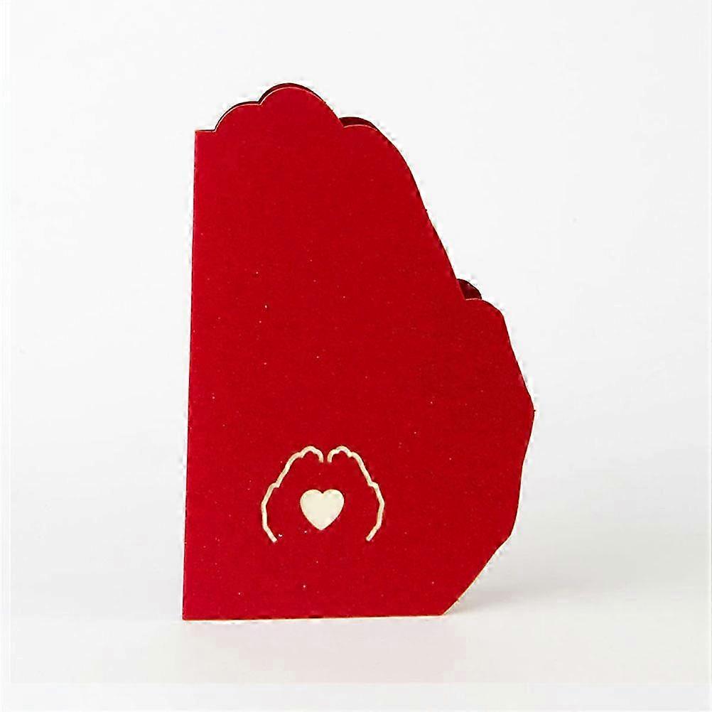 3D Heart Held By Hands Card