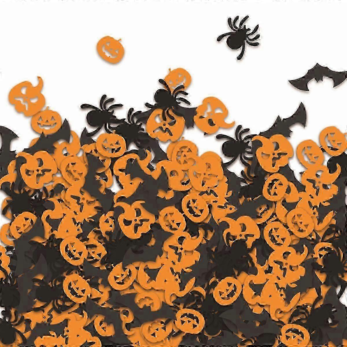 Orange Black Halloween Confetti Set
