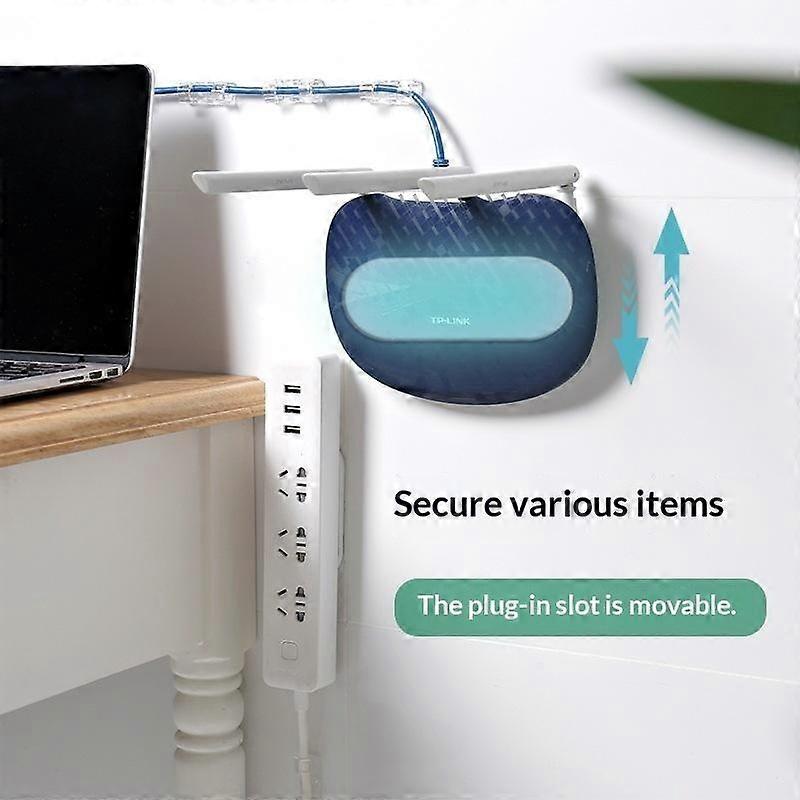 2Pcs Adhesive Socket Holder Versatile Cable Management System Heavy Duty Socket Fixer Bracket Stand For Wifi Routers Remote