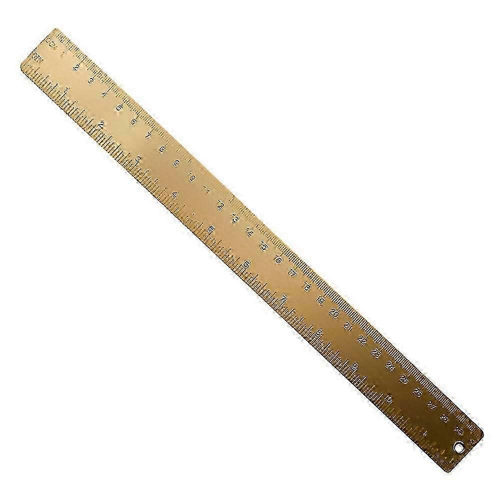 Dual-Scale Brass Ruler 30cm