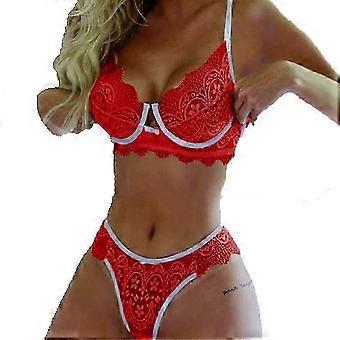 Women Lace Lingerie Set Push Up Bra Bralette Briefs Knickers Underwear