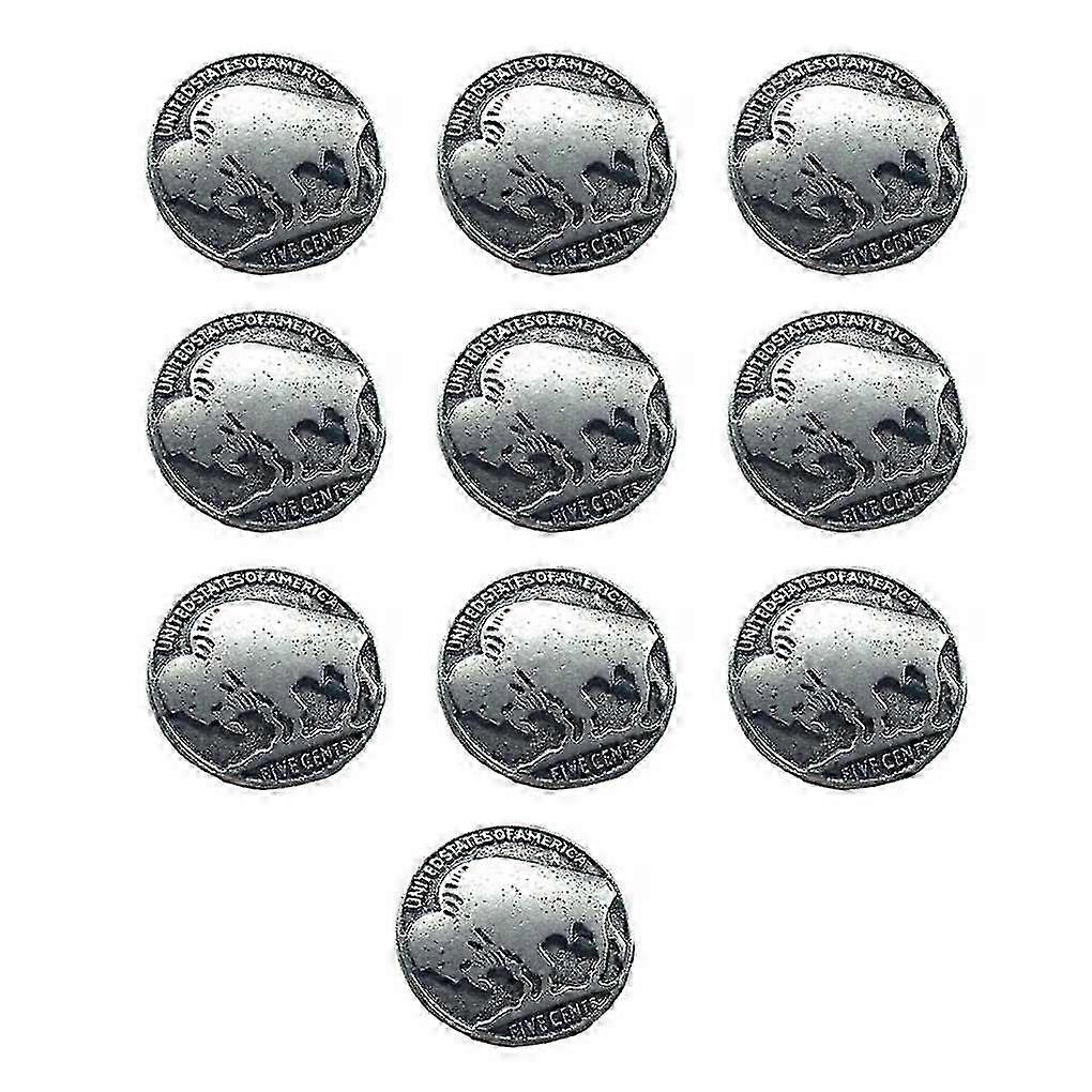 10pcs Sewing Button Buffalo Metal Buttons Pattern Press Stud Shirt