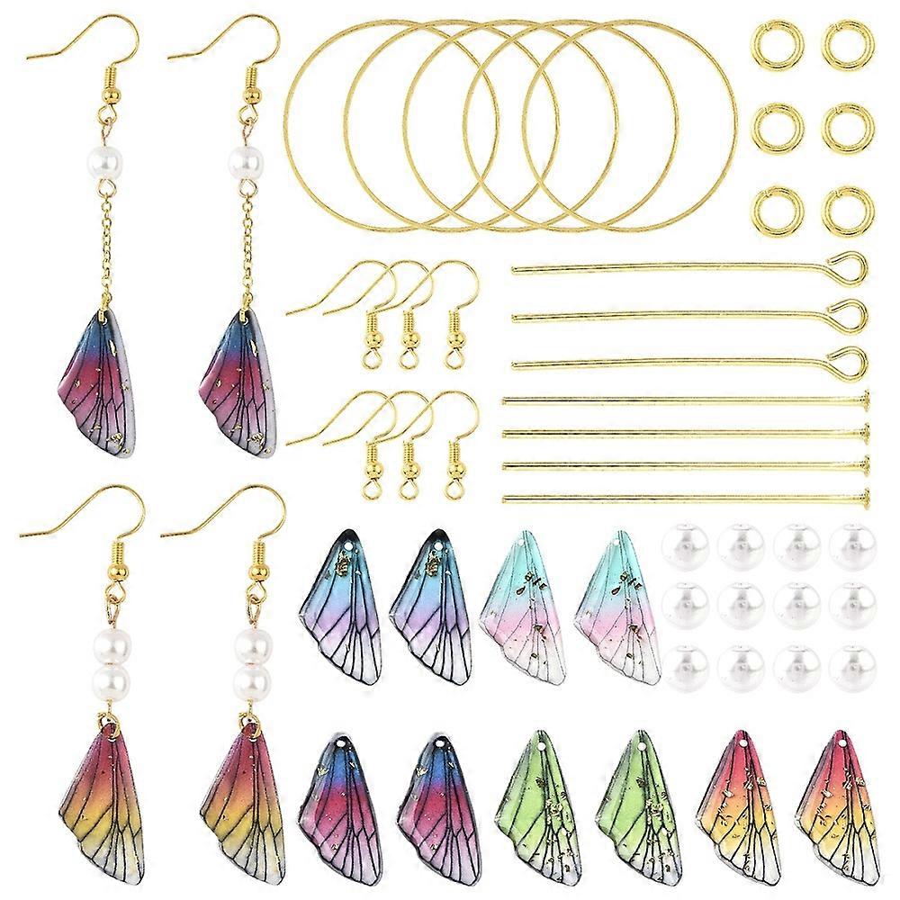 1set Insects Wing Earring Making Kits Golden