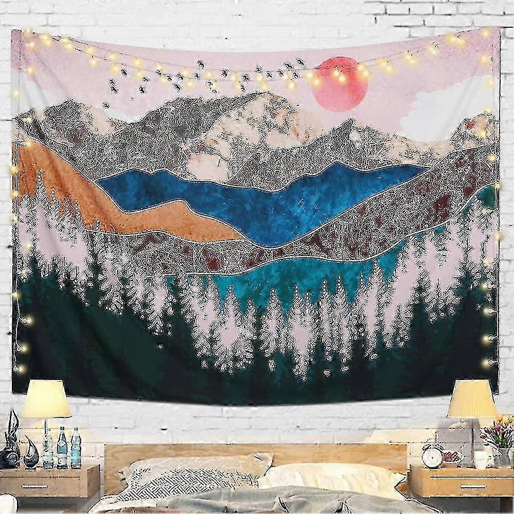 Psychedelic Sunset Mountain Tapestry