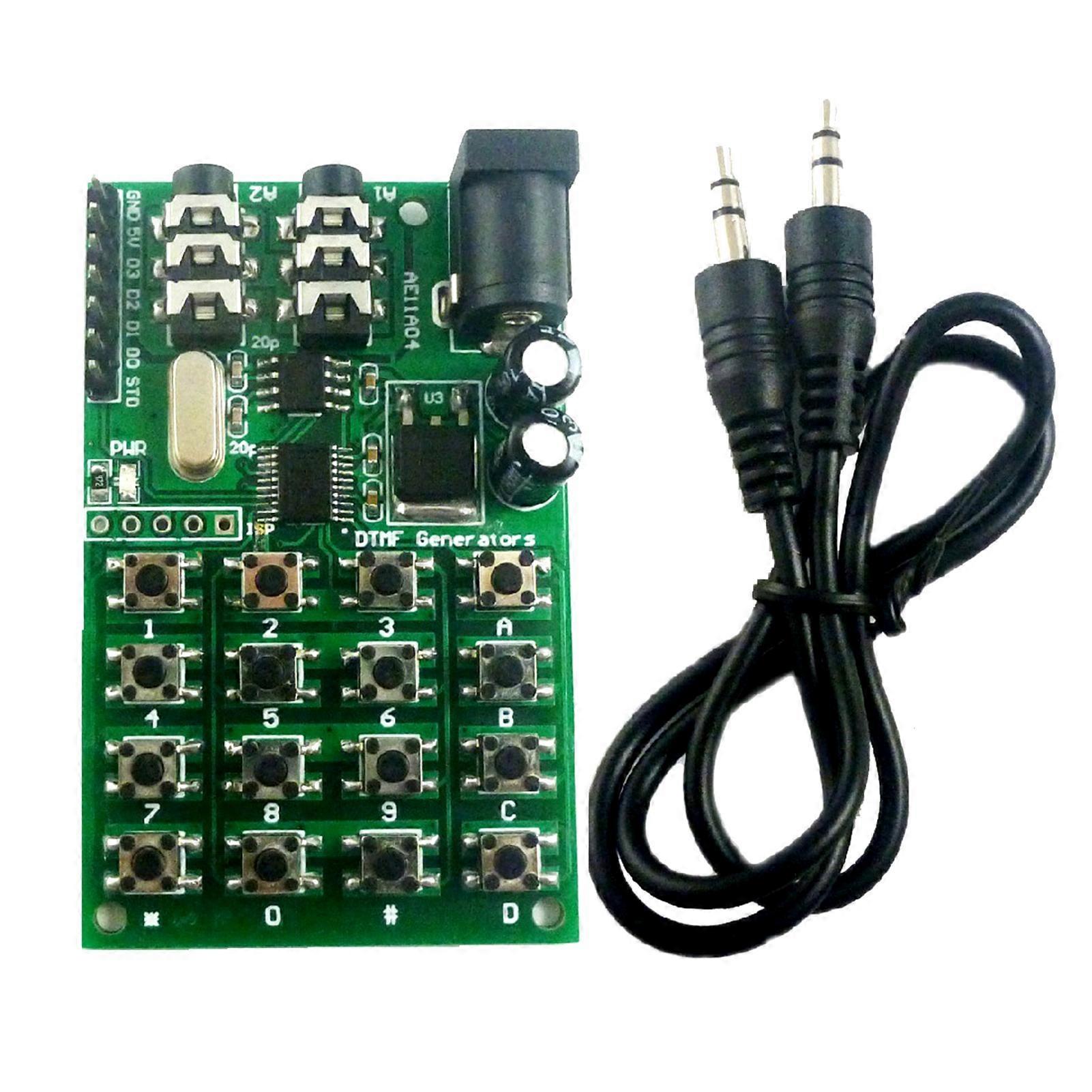 DTMF Module 5-24VDC Audio Generator Module Voice Dual Encoder Transmitters Board Keyboard for