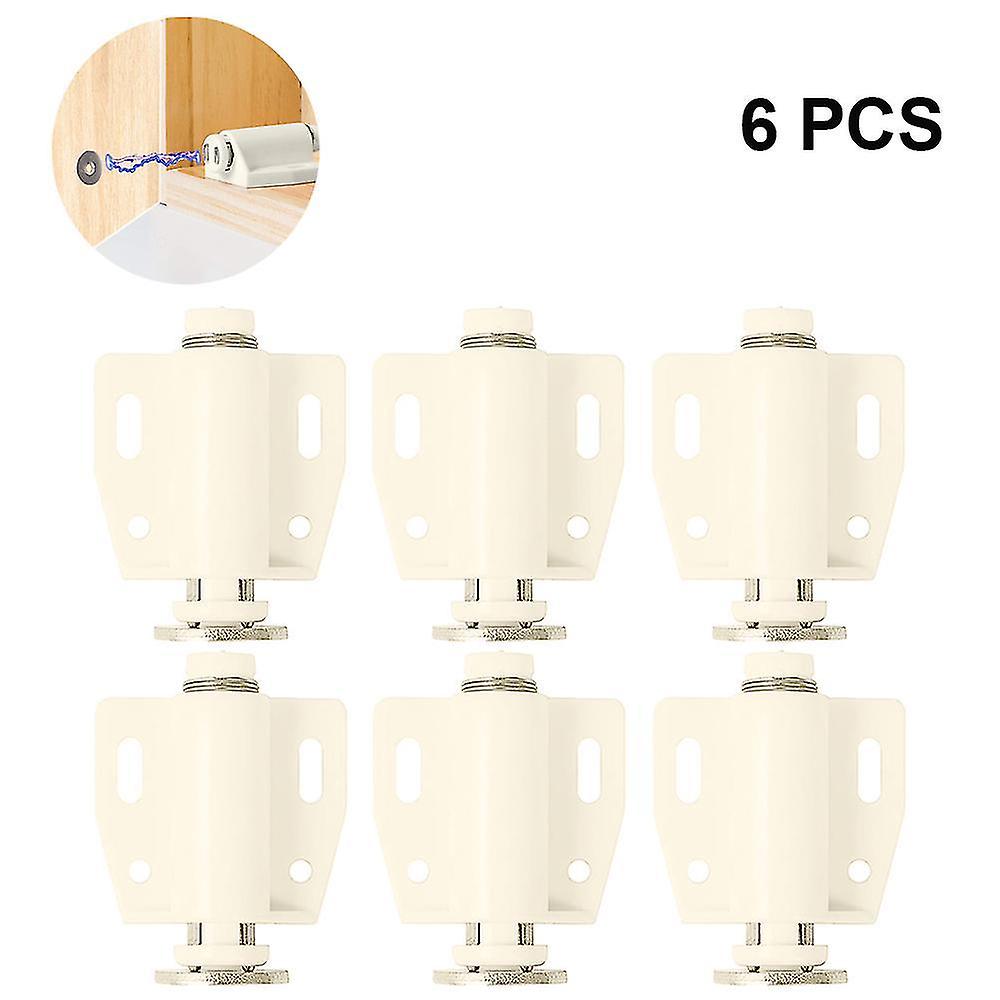 Single Head Magnetic Touch Latch 6 Pcs Push Open Cabinet Door Latches