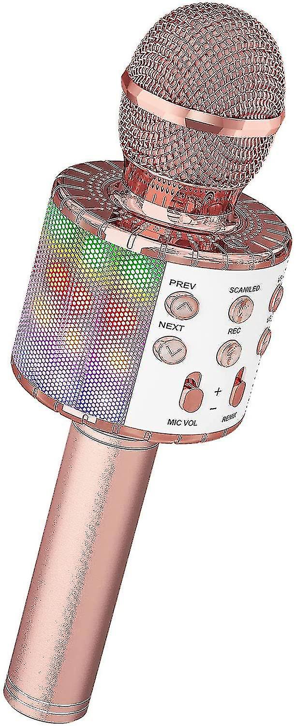 Karaoke draadloze microfoon, handheld Bluetooth microfoons luidspreker karaoke machine met dansen led