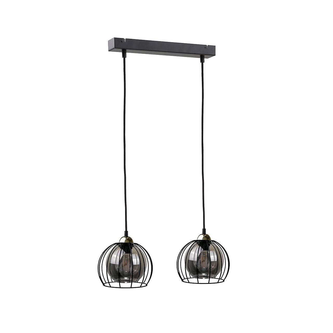 Keter Solo Bar Pendant Ceiling Light Black, 50cm, 2x E27