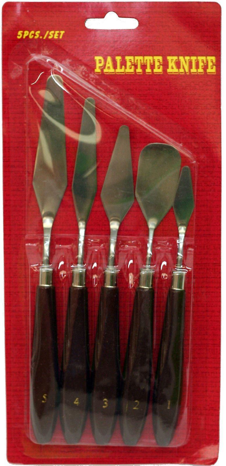 Wooden Handled Stainless Steel Palette Knife Set of 5 Fruugo SE