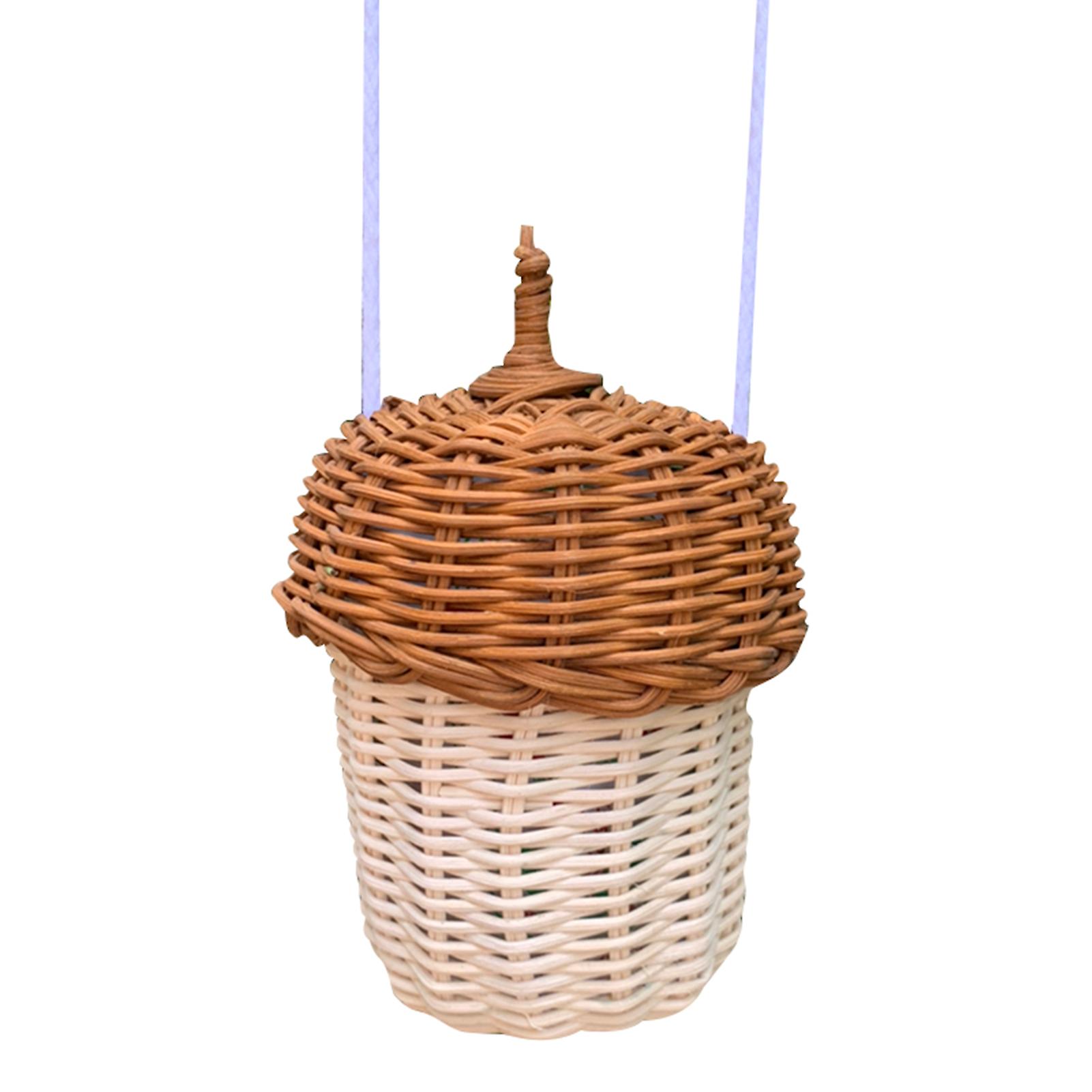 Kids Cute Hand-woven Rattan Backpack