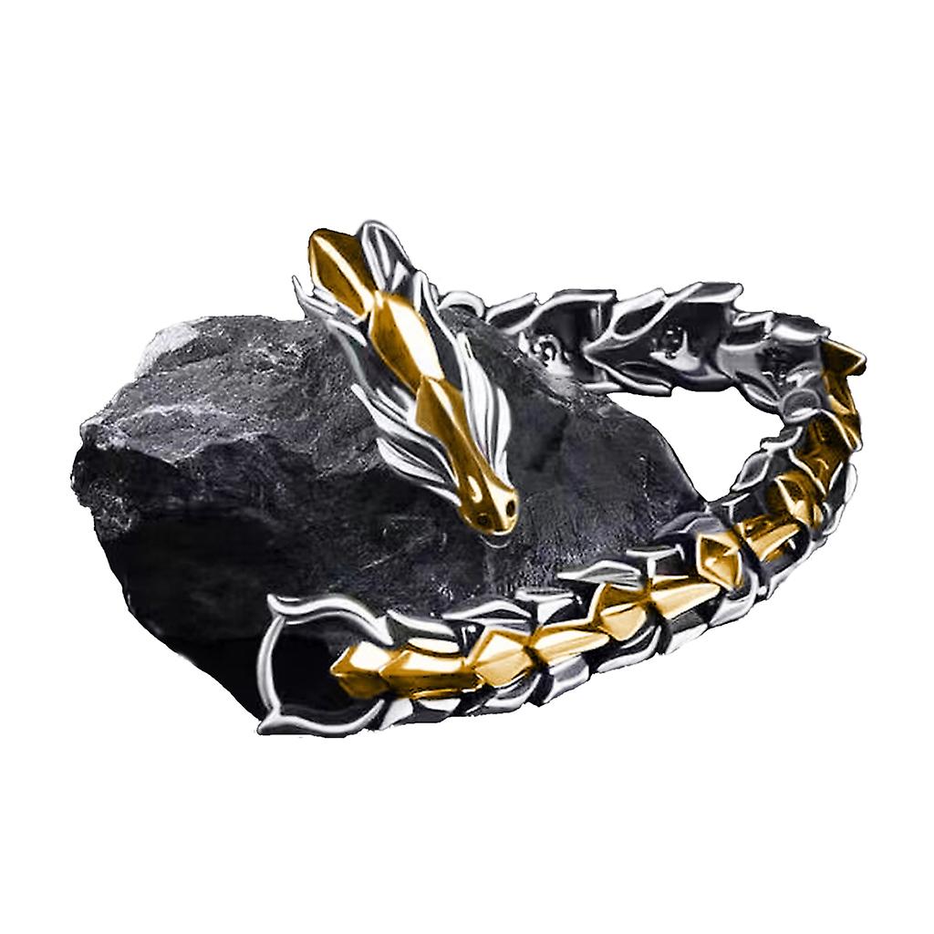Retro Style Dragon Link Chain Bracelet Spring Hook Clasp Wristband Gothic Style