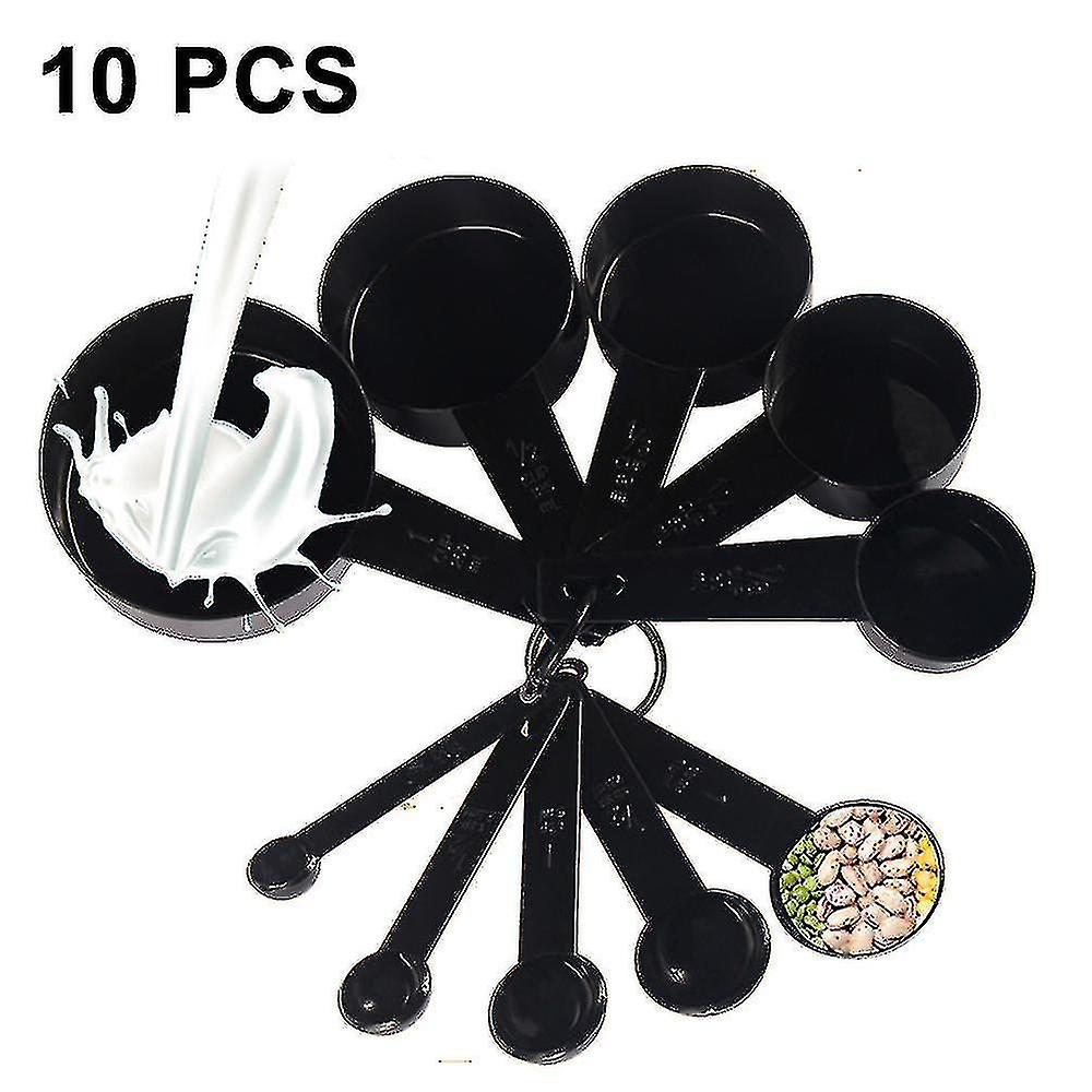 10 In 1 Measuring Spoons And Cups Set Kitchen Plastic Measuring Set Measuring Dry And Liquid Ing Z65