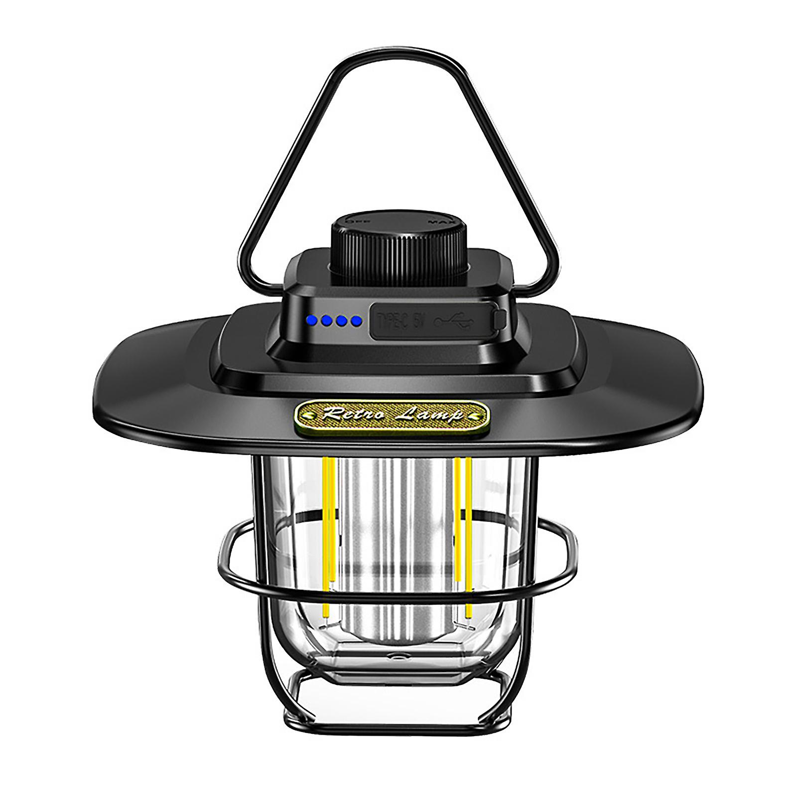 Camping Lantern LED Tent Lamp with Rechargeable Treasure Function Camping Lamp Multi-function Outdoor Retro  Atmosphere Camping Lamp